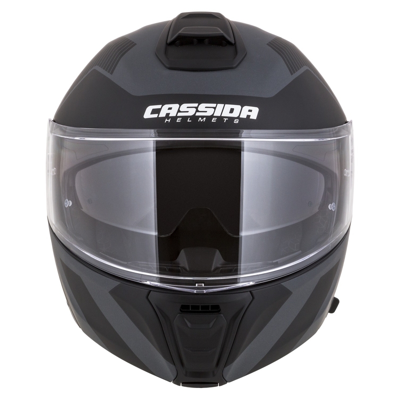 Preklopna motociklistička kaciga Cassida Modulo 2.1 Profile Vision mat crno-siva reflektirajuća