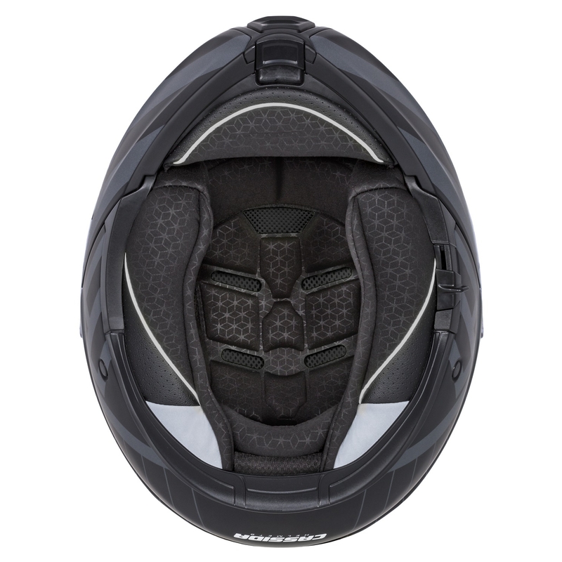 Preklopna motociklistička kaciga Cassida Modulo 2.1 Profile Vision mat crno-siva reflektirajuća