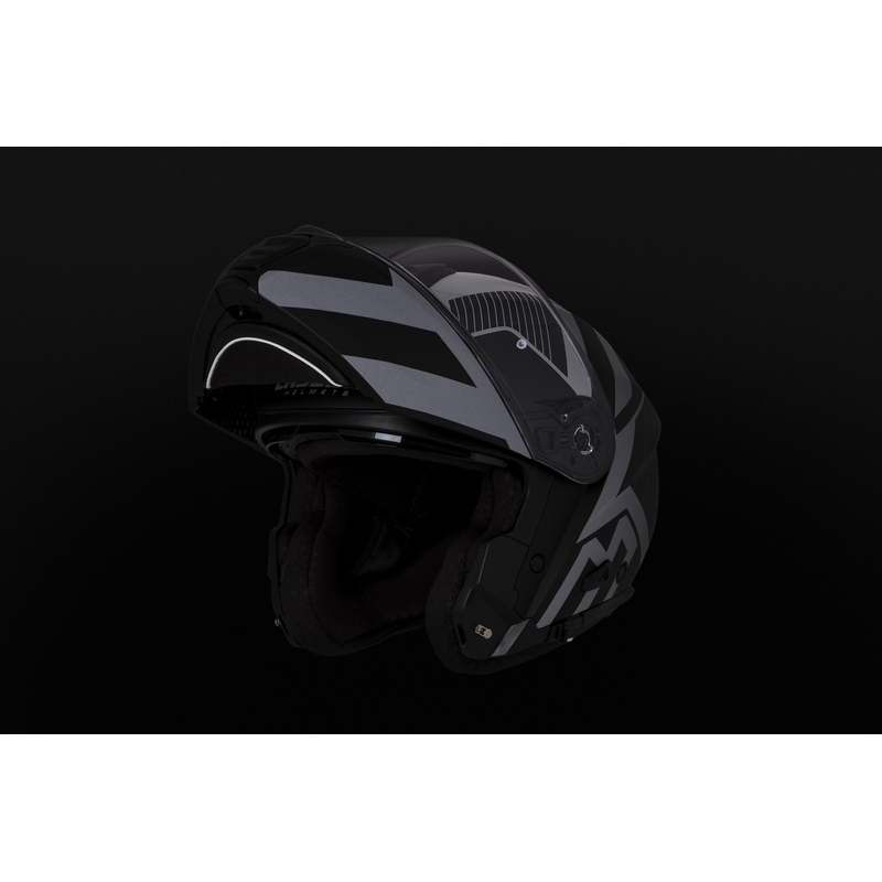 Preklopna motociklistička kaciga Cassida Modulo 2.1 Profile Vision mat crno-siva reflektirajuća