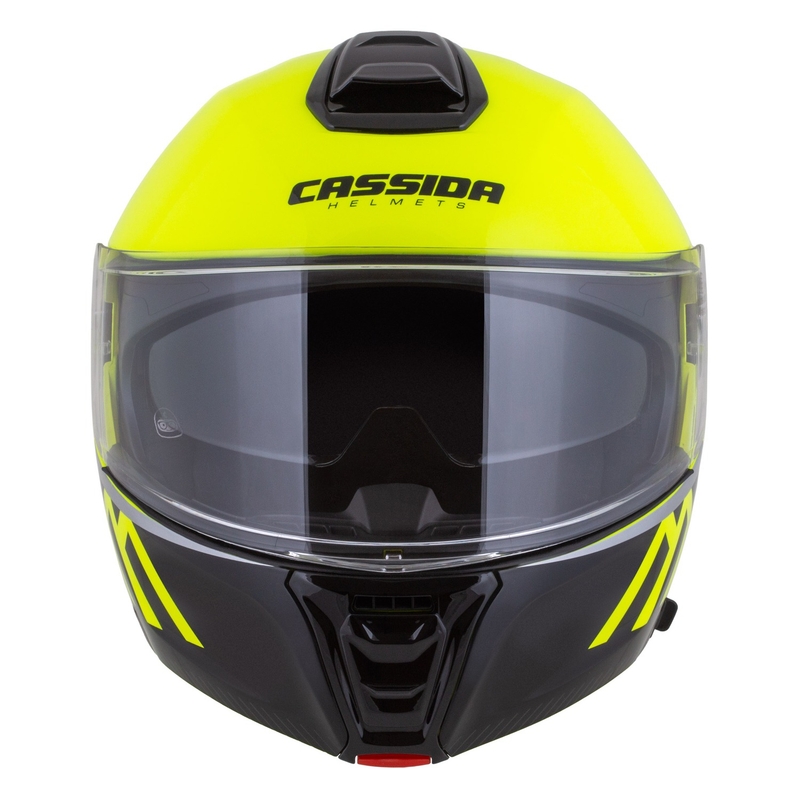 Motociklistička kaciga na preklop Cassida Modulo 2.1 Compass fluo žuto-crna-srebrna-crvena