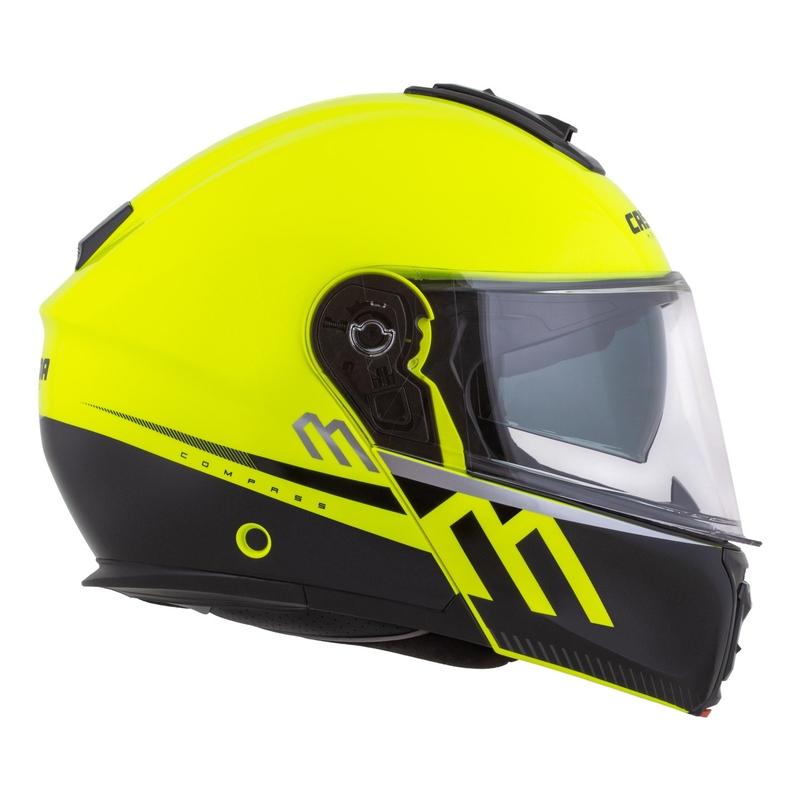 Motociklistička kaciga na preklop Cassida Modulo 2.1 Compass fluo žuto-crna-srebrna-crvena