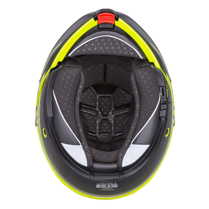 Motociklistička kaciga na preklop Cassida Modulo 2.1 Compass fluo žuto-crna-srebrna-crvena