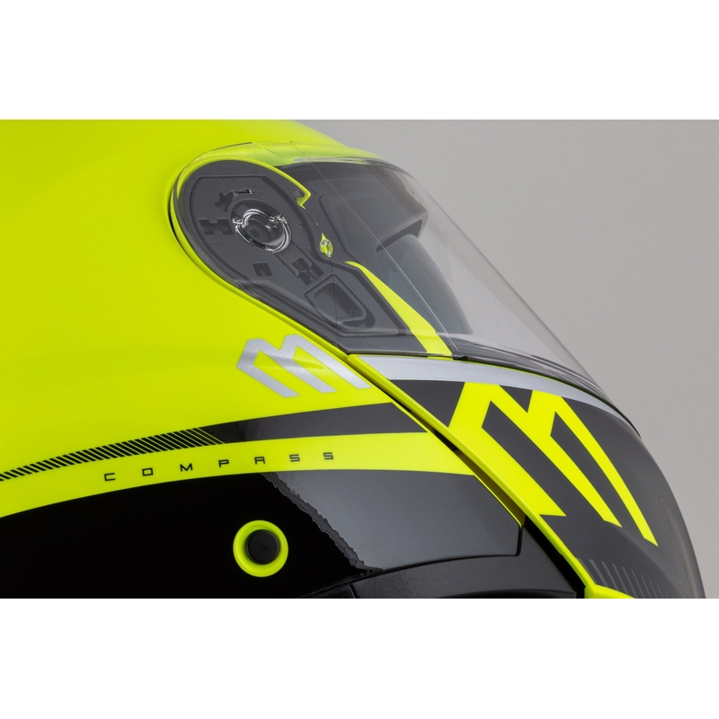 Motociklistička kaciga na preklop Cassida Modulo 2.1 Compass fluo žuto-crna-srebrna-crvena