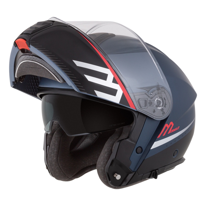 Motociklistička kaciga na preklop Cassida Modulo 2.1 Compass mat plava biserno-crno-crvena