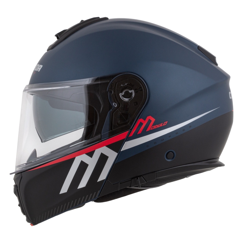 Motociklistička kaciga na preklop Cassida Modulo 2.1 Compass mat plava biserno-crno-crvena