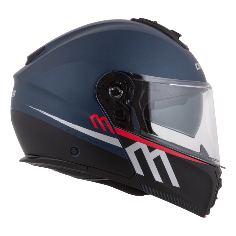 Motociklistička kaciga na preklop Cassida Modulo 2.1 Compass mat plava biserno-crno-crvena