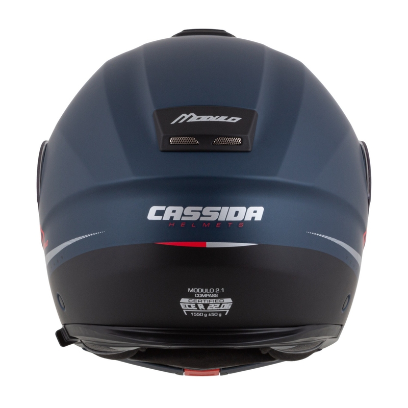 Motociklistička kaciga na preklop Cassida Modulo 2.1 Compass mat plava biserno-crno-crvena