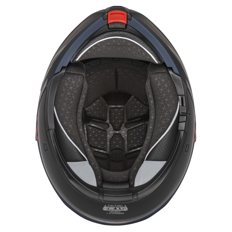 Motociklistička kaciga na preklop Cassida Modulo 2.1 Compass mat plava biserno-crno-crvena