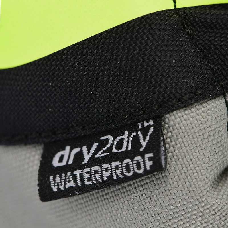 Oxford Montreal 4.0 DRY2DRY™ crno-sive-fluo žute motociklističke rukavice