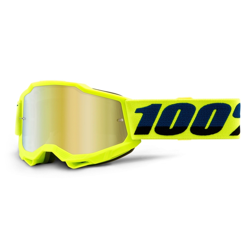 Dječje motocross naočale 100% ACCURI 2 žuto zrcalno zlatno pleksiglas