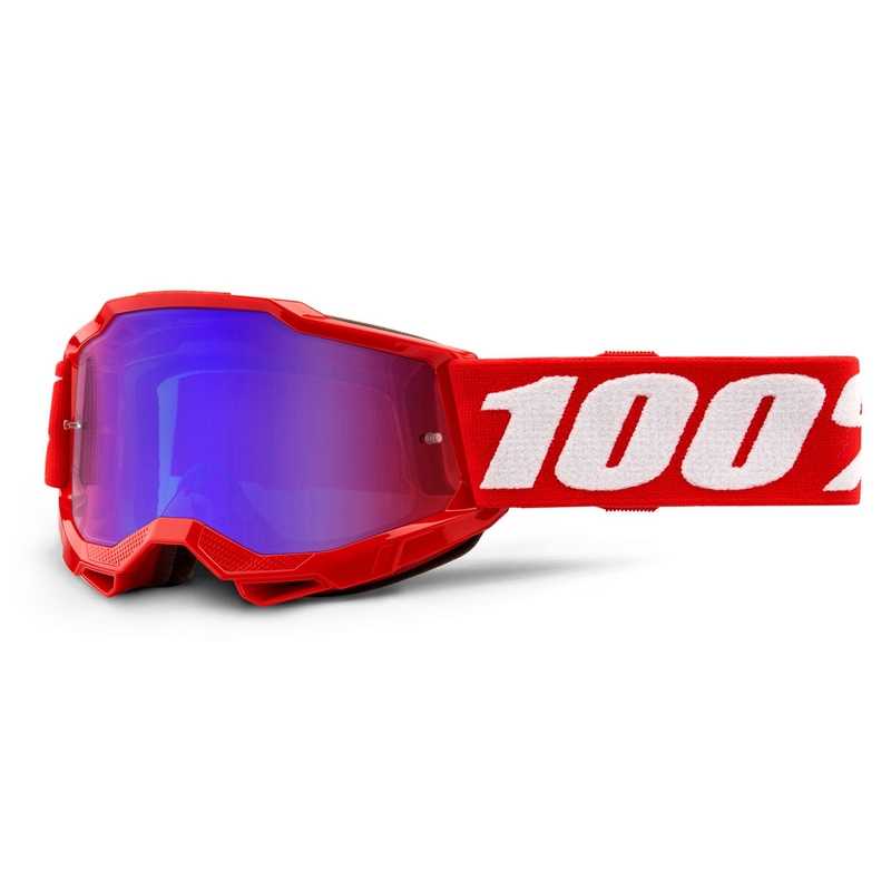 Dječje naočale za motocross 100% USA ACCURI 2 Red Mirror Crveno Plavi Pleksiglas
