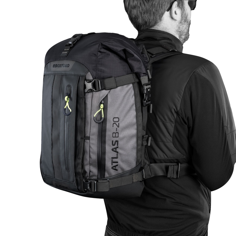 Motociklistička torba Oxford Atlas B-20 Advanced Backpack 20 l siva