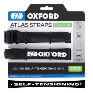 Trake za prtljagu Oxford Atlas G-Hook 2 kom crne 26mm x 2m