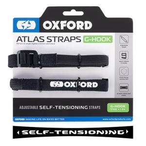 Trake za prtljagu Oxford Atlas G-Hook 2 kom crne 17 mm x 1,2 m