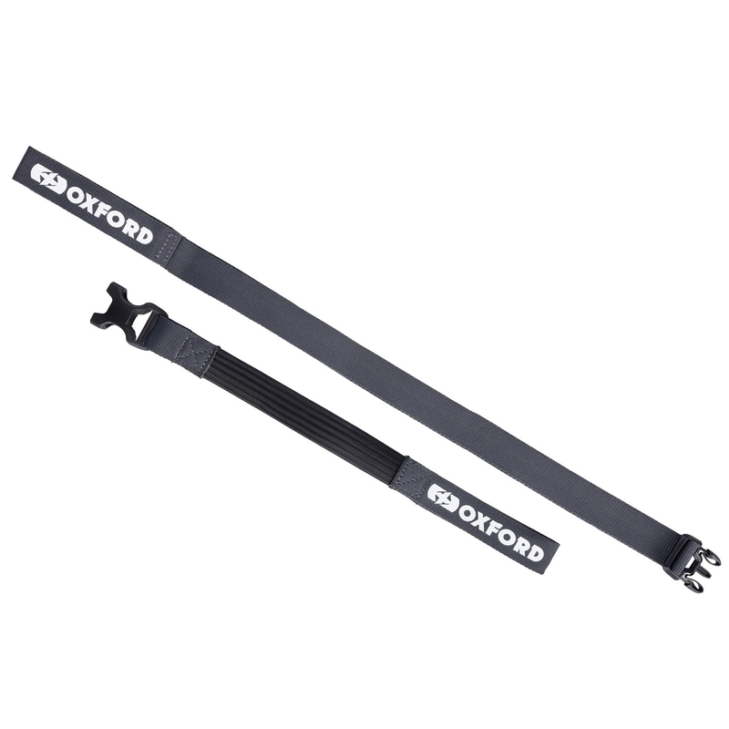 Vezice za prtljagu Oxford Atlas B-Clip 2 kom sive 26 mm x 2 m