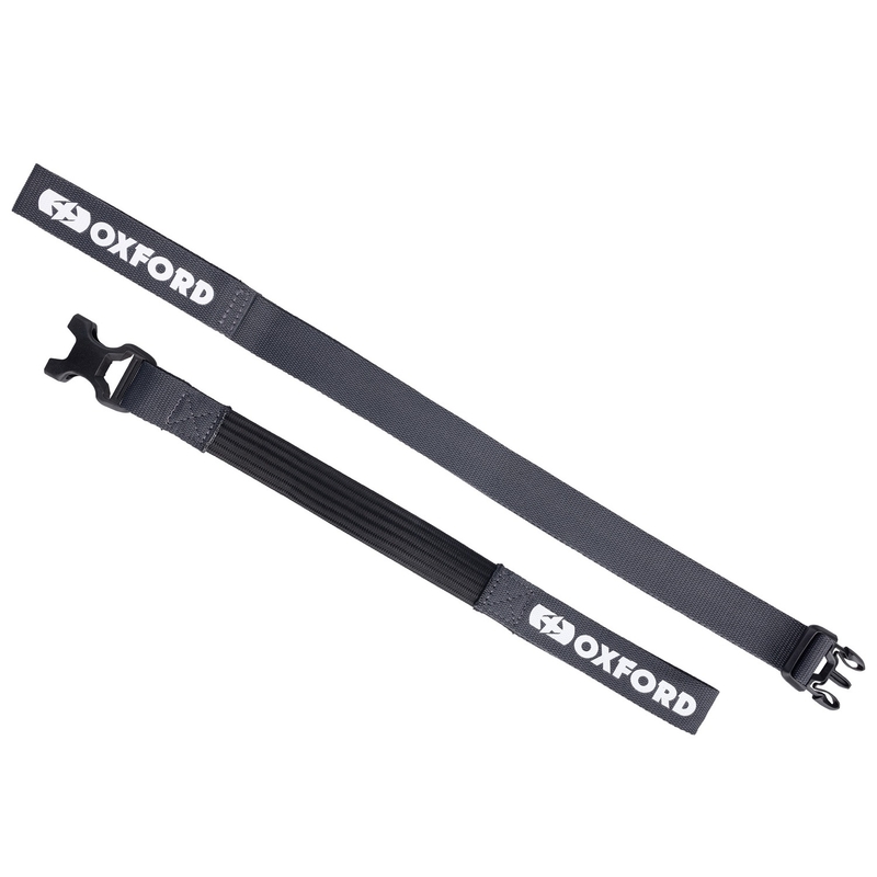 Vezice za prtljagu Oxford Atlas B-Clip 2 kom sive 26 mm x 1,2 m