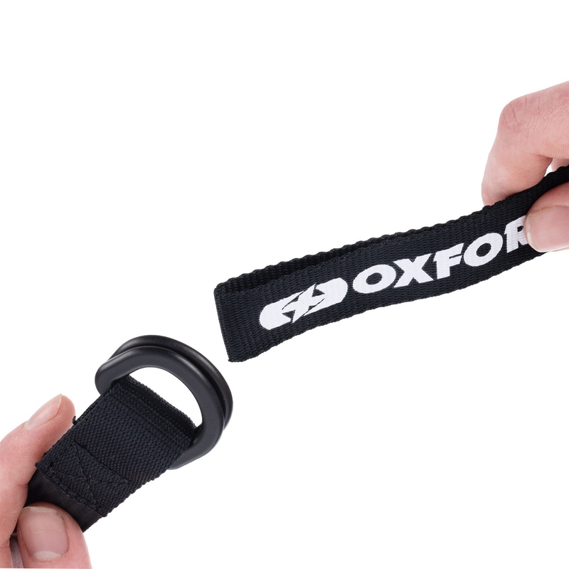 Trake za prtljagu Oxford Atlas D-Ring 2 kom crne 26 mm x 1,2 m