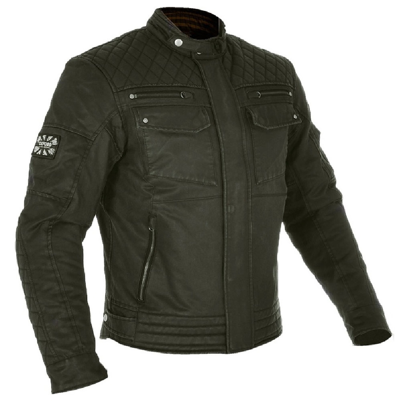 Motociklistička jakna Oxford Hardy Wax tamno zelena rasprodaja