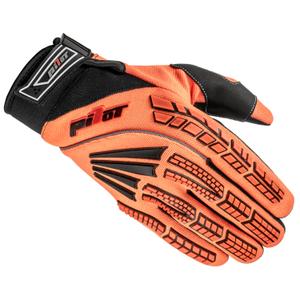 Dječje rukavice za motocross Pilot Pioneer fluo narančasto-crne
