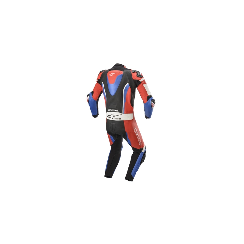 Jednodijelno Alpinestars GP Pro 3 Kolekcija Honda TECH-AIR kompatibilno crno-crveno-plavo-bijelo kožno odijelo