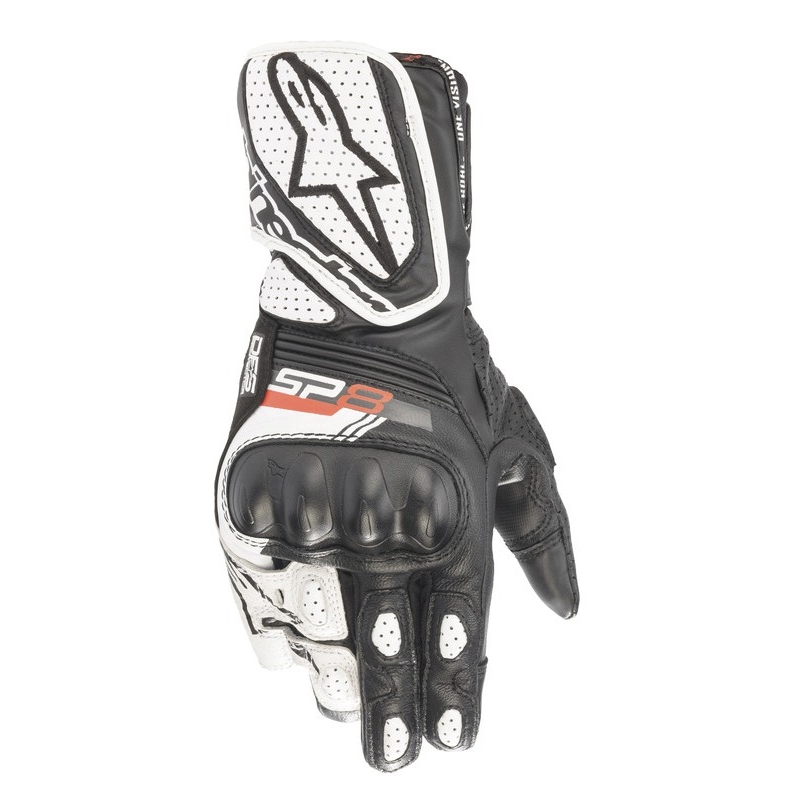 Ženske motorističke rukavice Alpinestars SP-8 crno-bijele