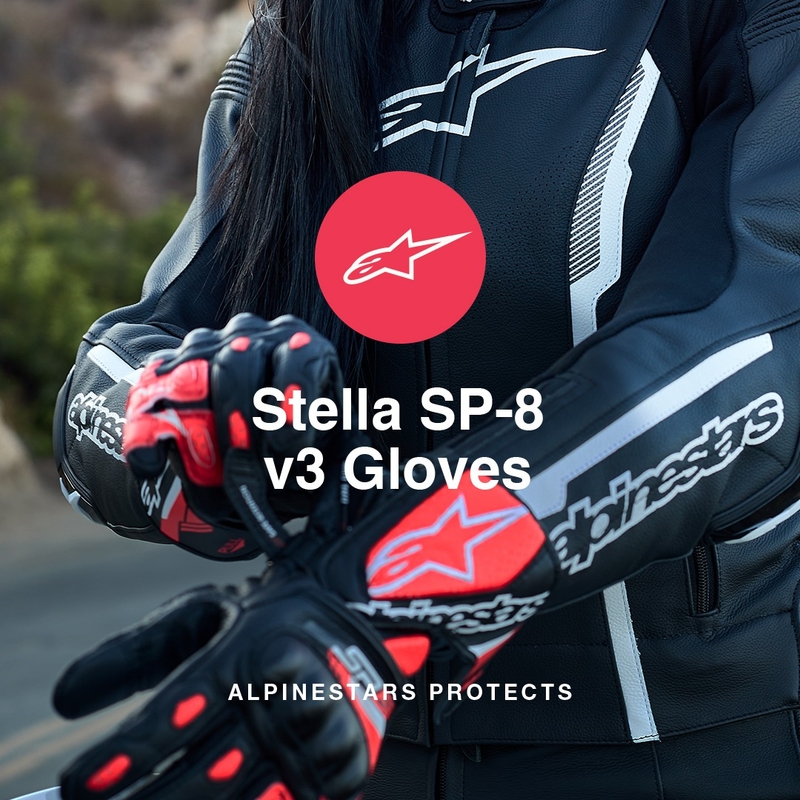 Ženske motorističke rukavice Alpinestars SP-8 crno-bijele
