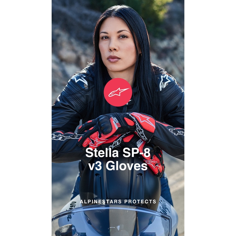 Ženske motorističke rukavice Alpinestars SP-8 crno-bijele