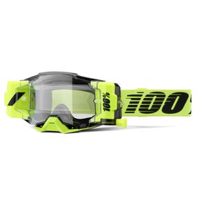 Motocross naočale 100% - USA Armega Forecast fluo zelene (prozirno staklo)