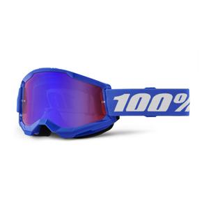 Dječje naočale za motocross 100% STRATA 2 plavo crveno-plavi pleksiglas