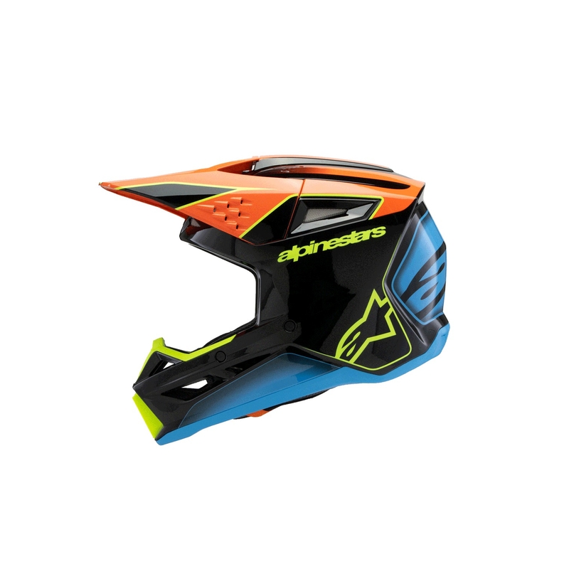 Alpinestars S-M3 FRAY dječja motocross kaciga crno-fluo narančasto-fluo žuto-tirkizna