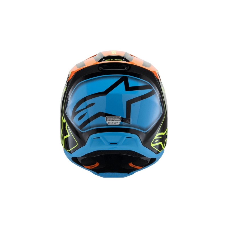 Alpinestars S-M3 FRAY dječja motocross kaciga crno-fluo narančasto-fluo žuto-tirkizna