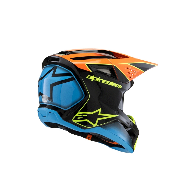 Alpinestars S-M3 FRAY dječja motocross kaciga crno-fluo narančasto-fluo žuto-tirkizna