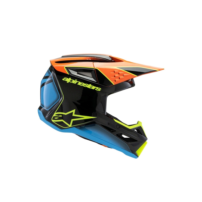Alpinestars S-M3 FRAY dječja motocross kaciga crno-fluo narančasto-fluo žuto-tirkizna