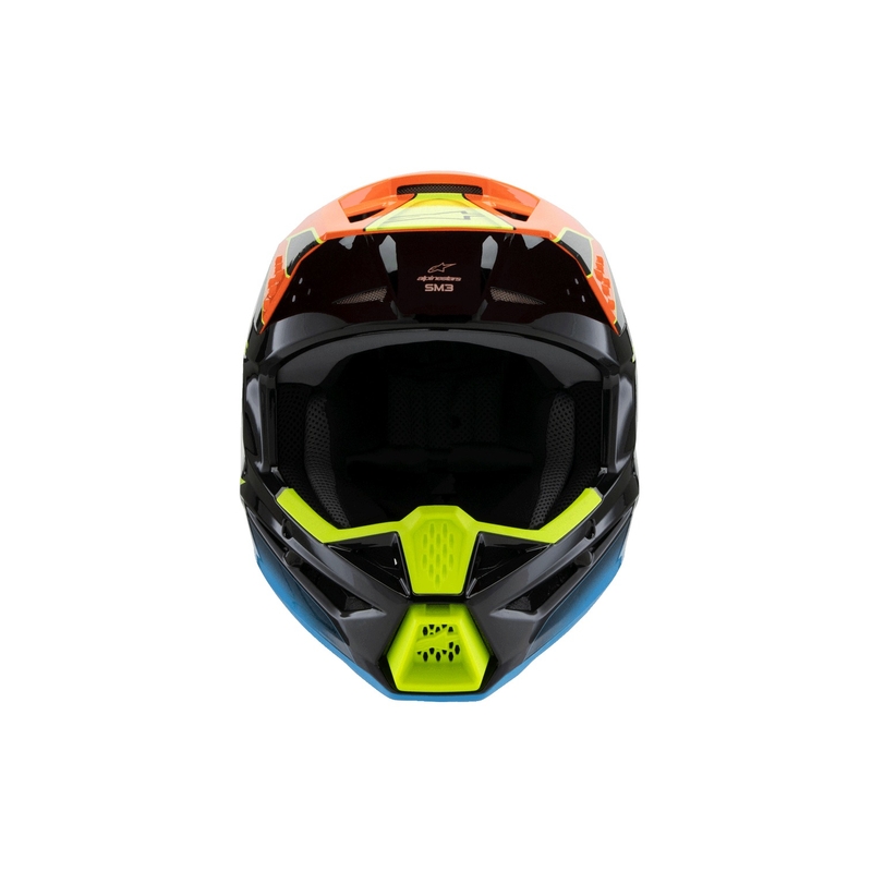 Alpinestars S-M3 FRAY dječja motocross kaciga crno-fluo narančasto-fluo žuto-tirkizna