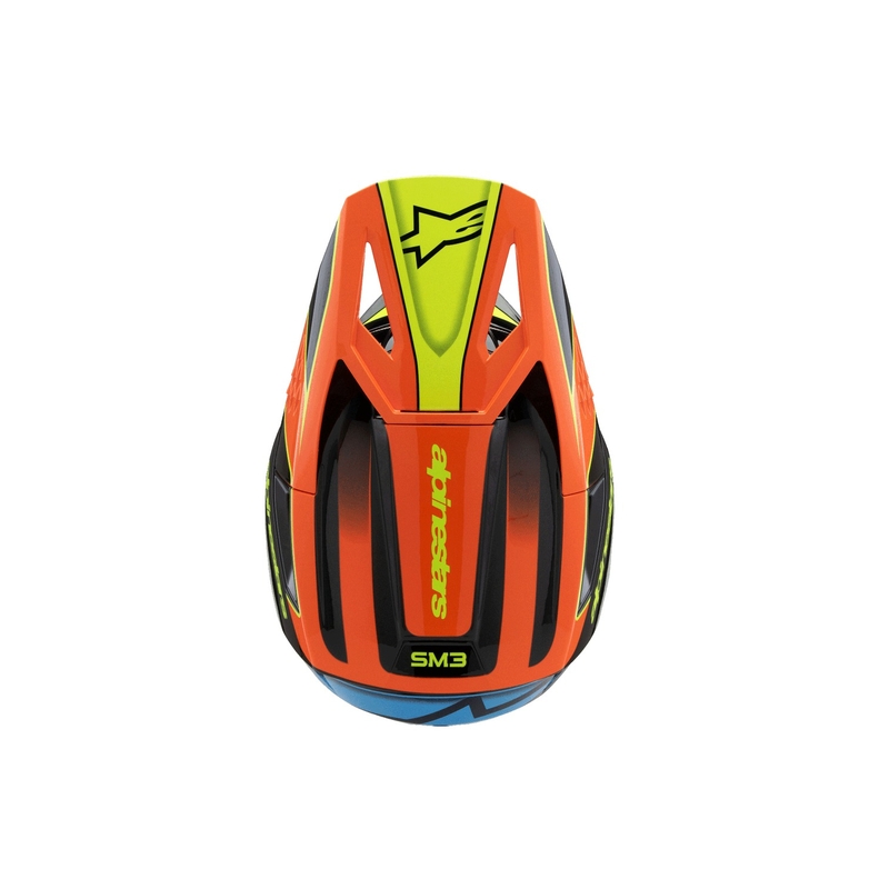 Alpinestars S-M3 FRAY dječja motocross kaciga crno-fluo narančasto-fluo žuto-tirkizna
