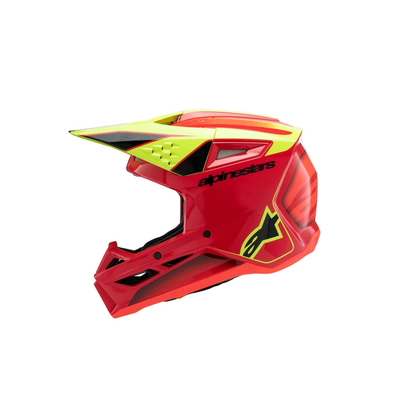 Alpinestars S-M3 FRAY dječja motocross kaciga crveno-fluo žuto-crna