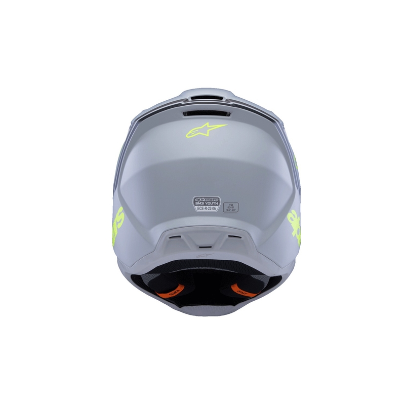 Alpinestars S-M3 RADIUM dječja motocross kaciga mat sivo-fluo žuto-crna