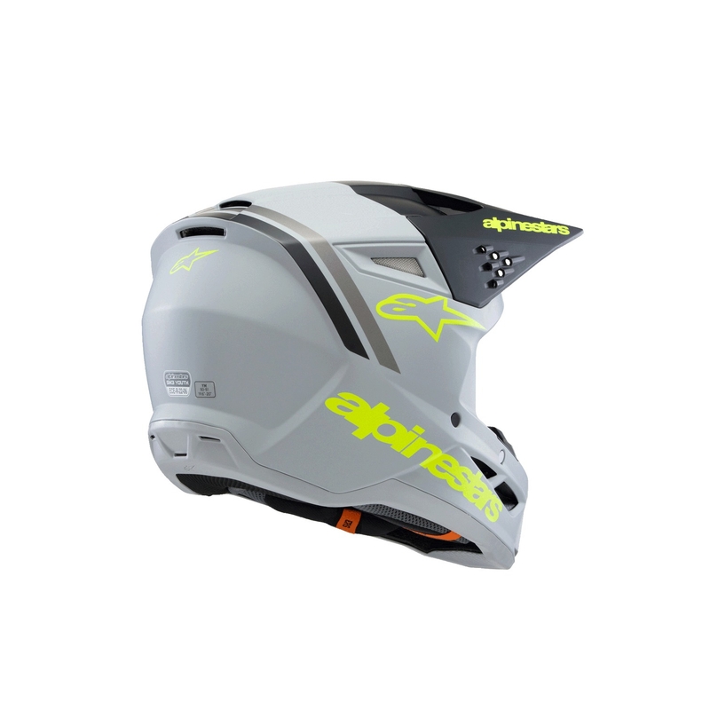 Alpinestars S-M3 RADIUM dječja motocross kaciga mat sivo-fluo žuto-crna