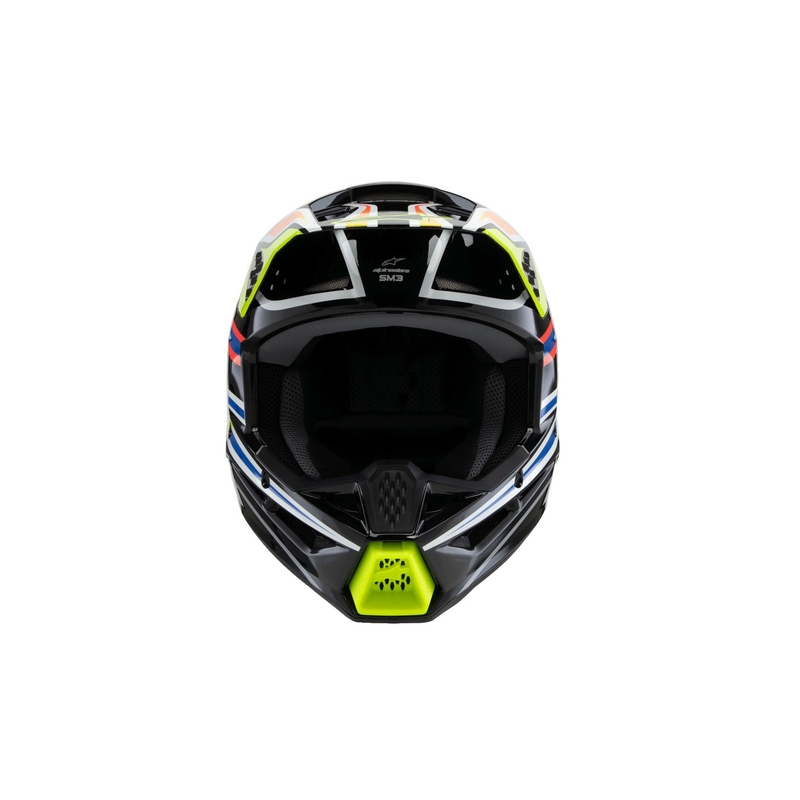 Alpinestars S-M3 WURX dječja motocross kaciga crno-fluo žuto-plavo-crvena