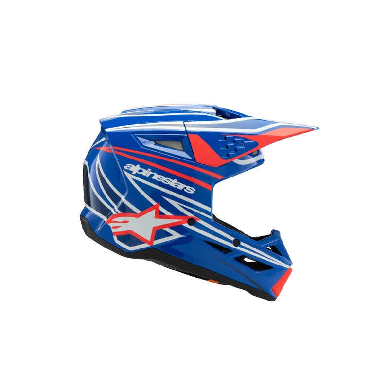 Alpinestars S-M3 WURX dječja motocross kaciga plavo-crveno-bijelo-crna