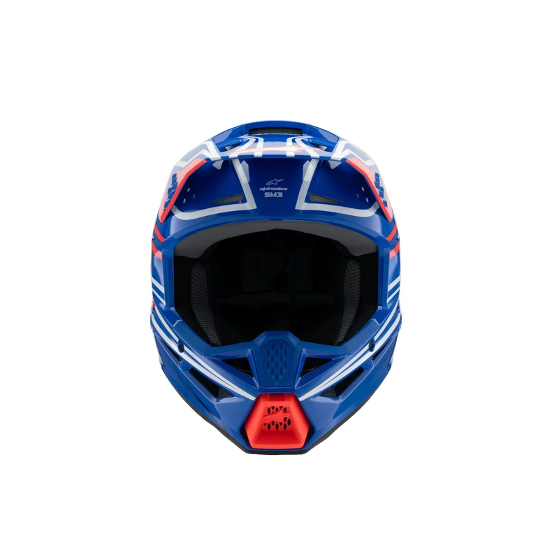 Alpinestars S-M3 WURX dječja motocross kaciga plavo-crveno-bijelo-crna