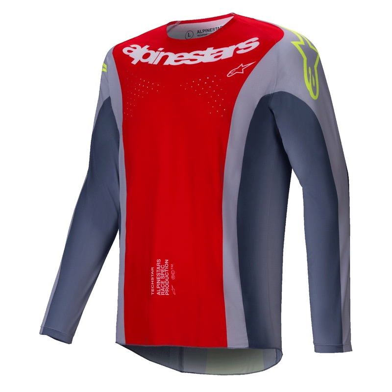 Alpinestars Techstar Melt motocross majica crveno-siva