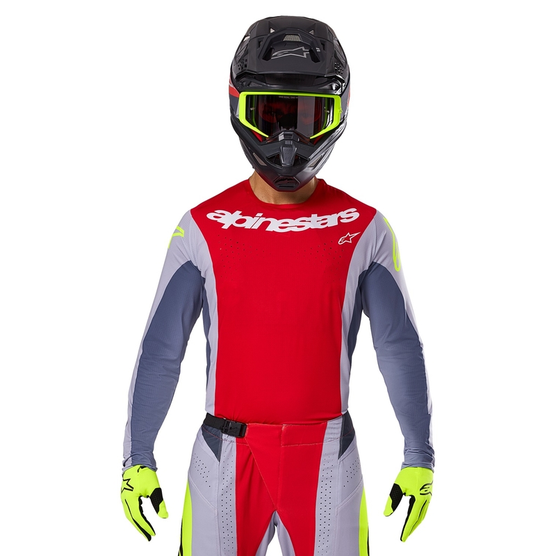 Alpinestars Techstar Melt motocross majica crveno-siva