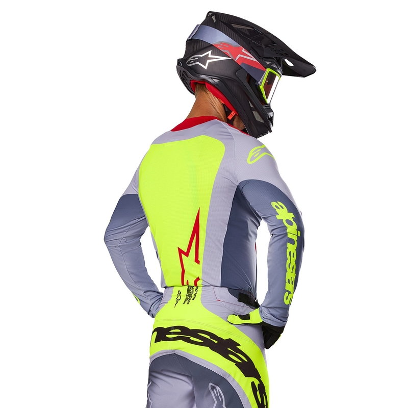 Alpinestars Techstar Melt motocross majica crveno-siva