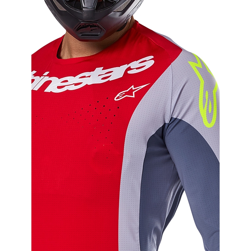 Alpinestars Techstar Melt motocross majica crveno-siva