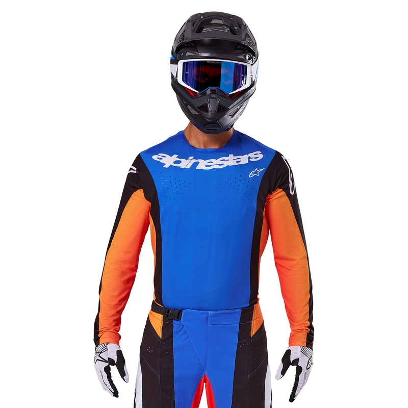 Alpinestars Techstar Melt motokros majica narančasto-plava