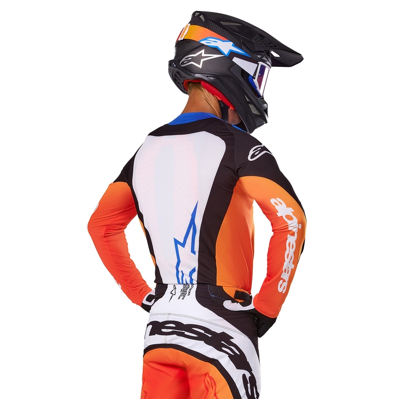Alpinestars Techstar Melt motokros majica narančasto-plava
