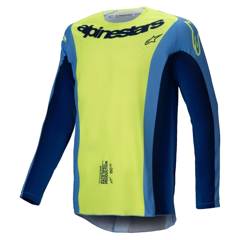 Motocross dres Alpinestars Techstar Melt fluo žuto-plavi