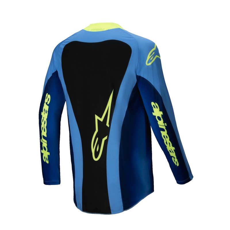 Motocross dres Alpinestars Techstar Melt fluo žuto-plavi