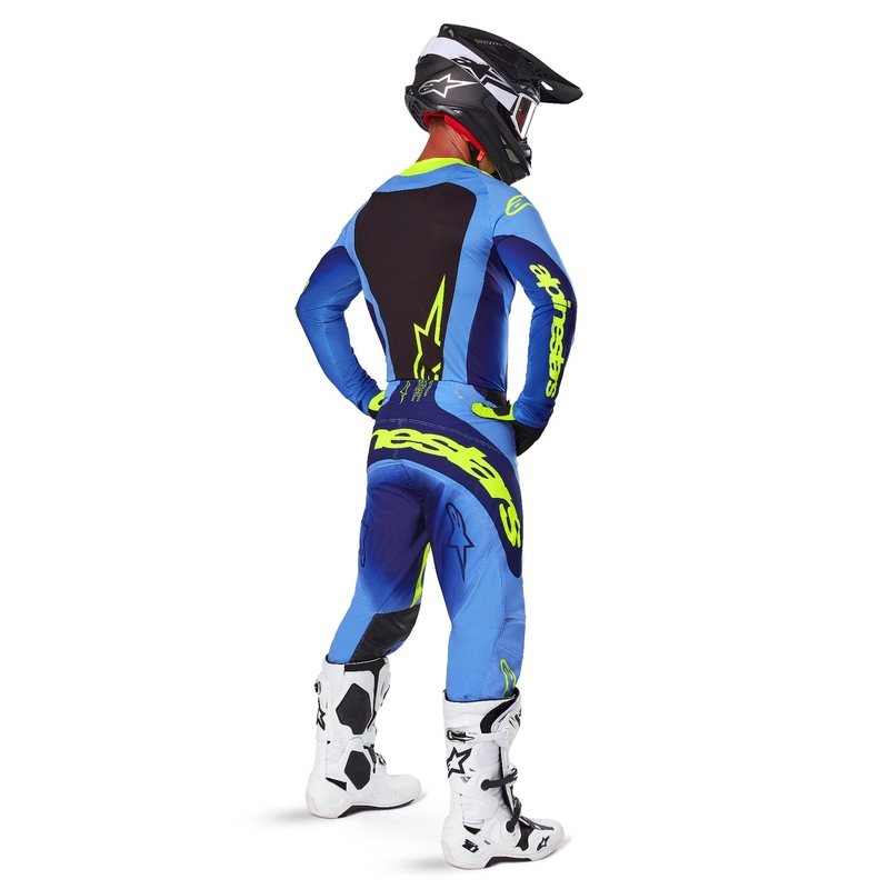 Motocross dres Alpinestars Techstar Melt fluo žuto-plavi